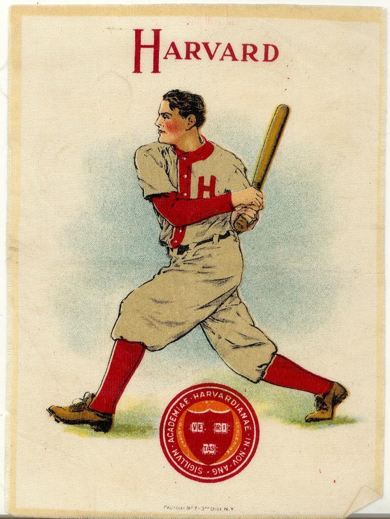 1910 HARVARD UNIVSERSITY Baseball Batter LG Murad tobacco silk S21 VG