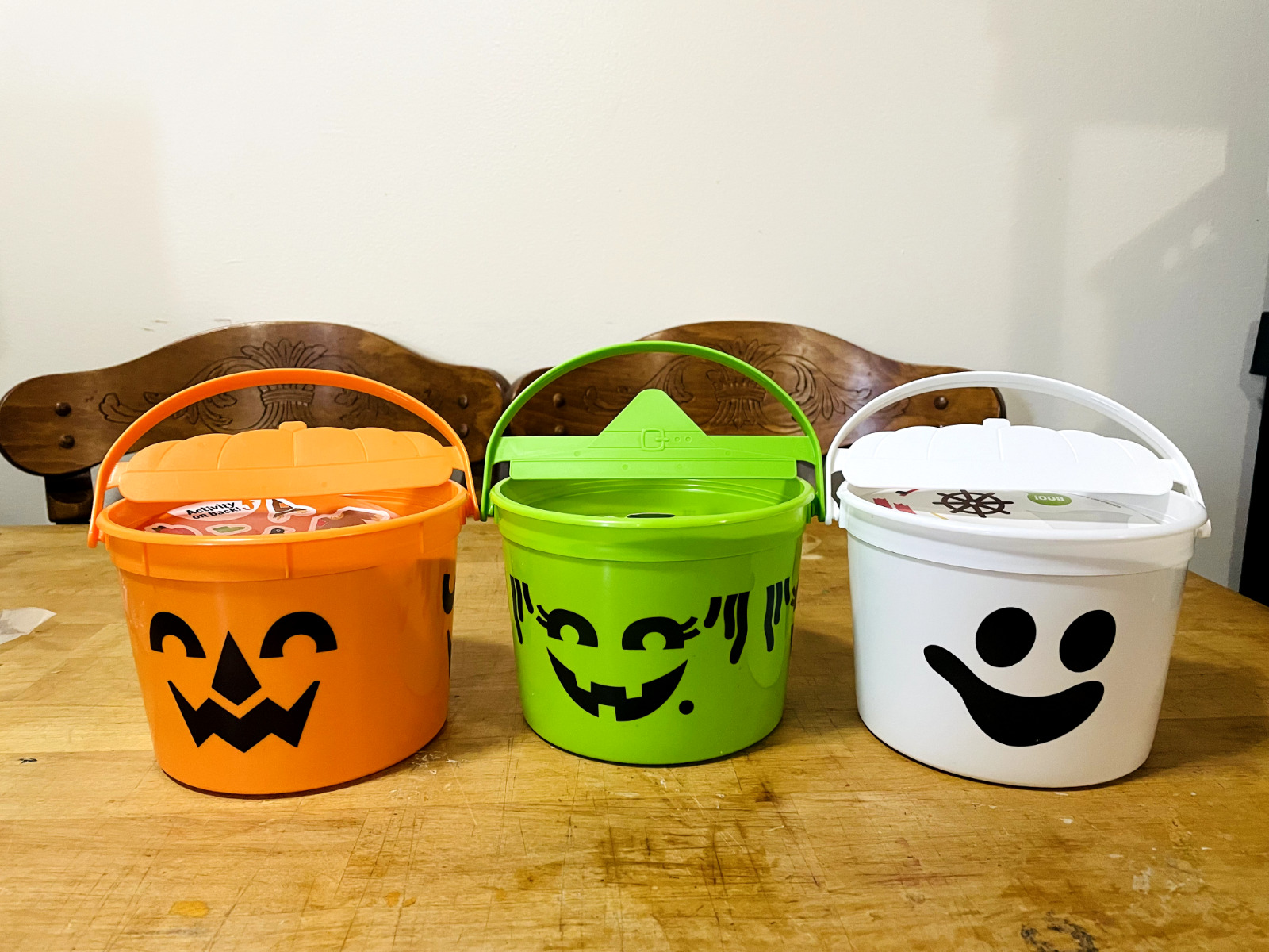 McDONALD\'S 2022 Halloween Bucket Pail Classic Boo Buckets HAPPY MEAL TOYS SET