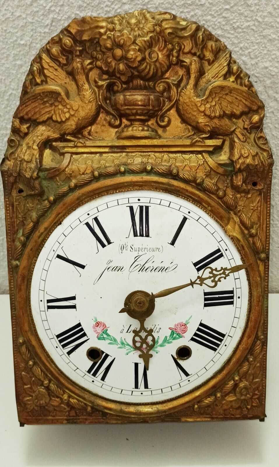 BEAUTIFUL FRENCH MORBIER COMTOISE CLOCK 19TH CENTURY WORKS
