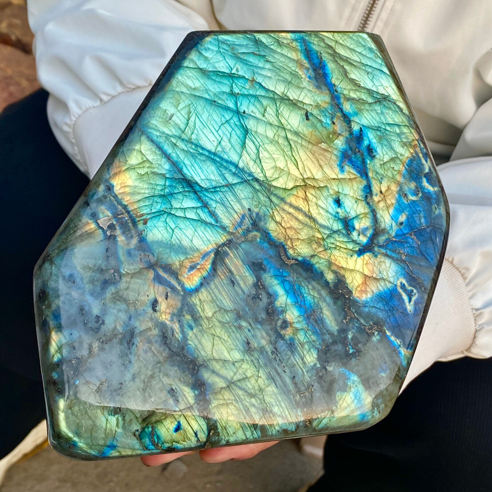 7.4LB Natural elongated stone Madagascar polished crystal healing stone