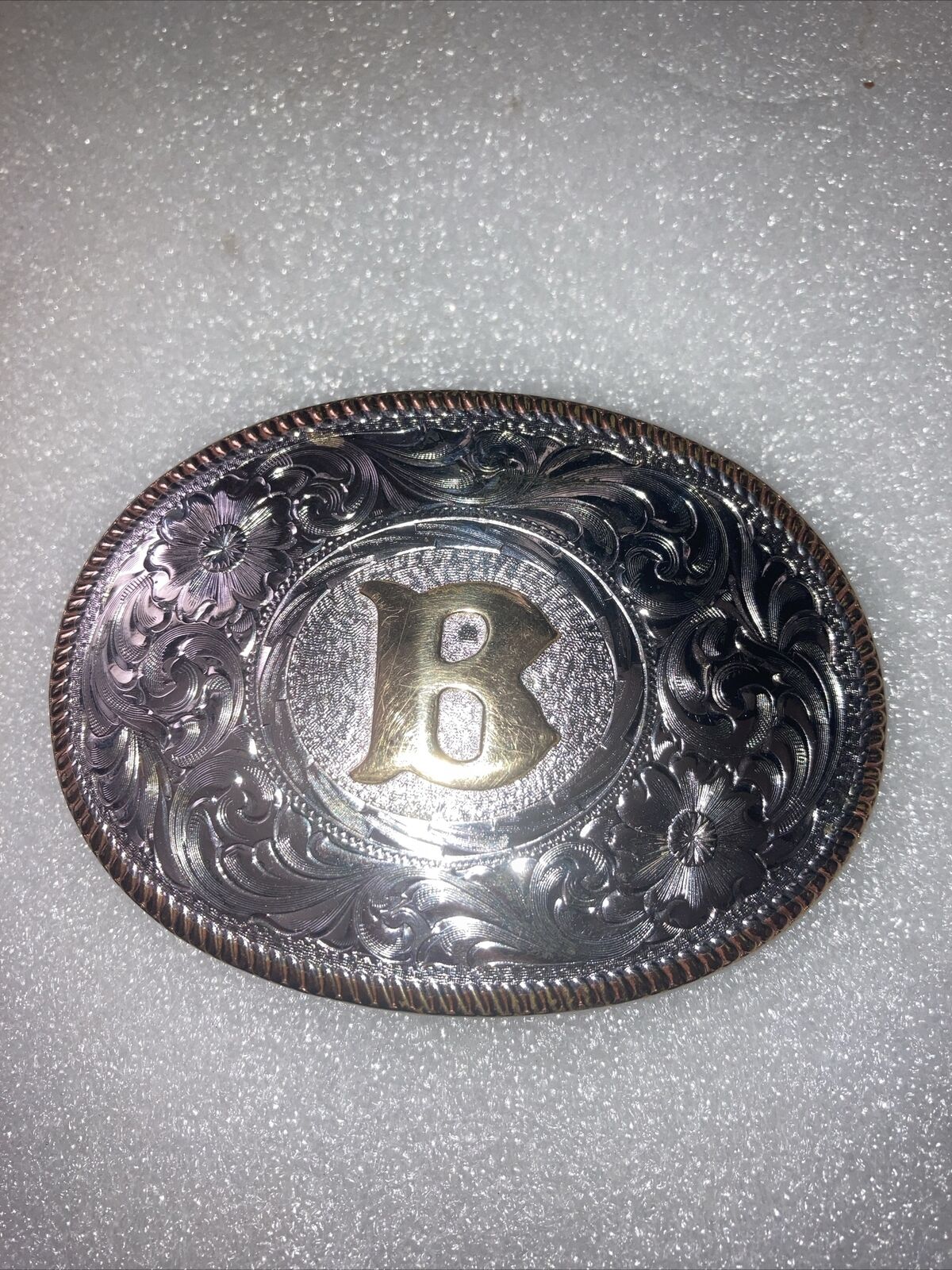 montana silversmith buckle “B” 