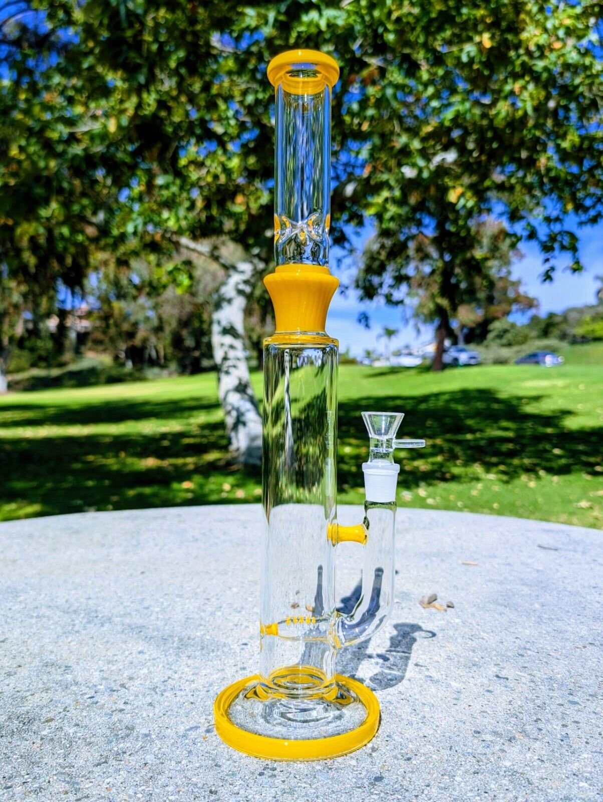 18 Inch Canary Inline Straight Shooter Bong Tobacco Smoking Water Pipe Hookah