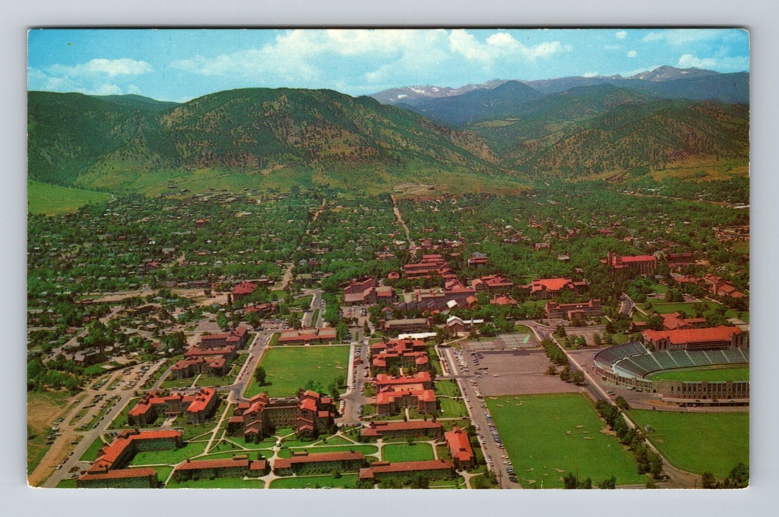 Boulder CO-Colorado, University of Colorado Residence Halls, Vintage Postcard