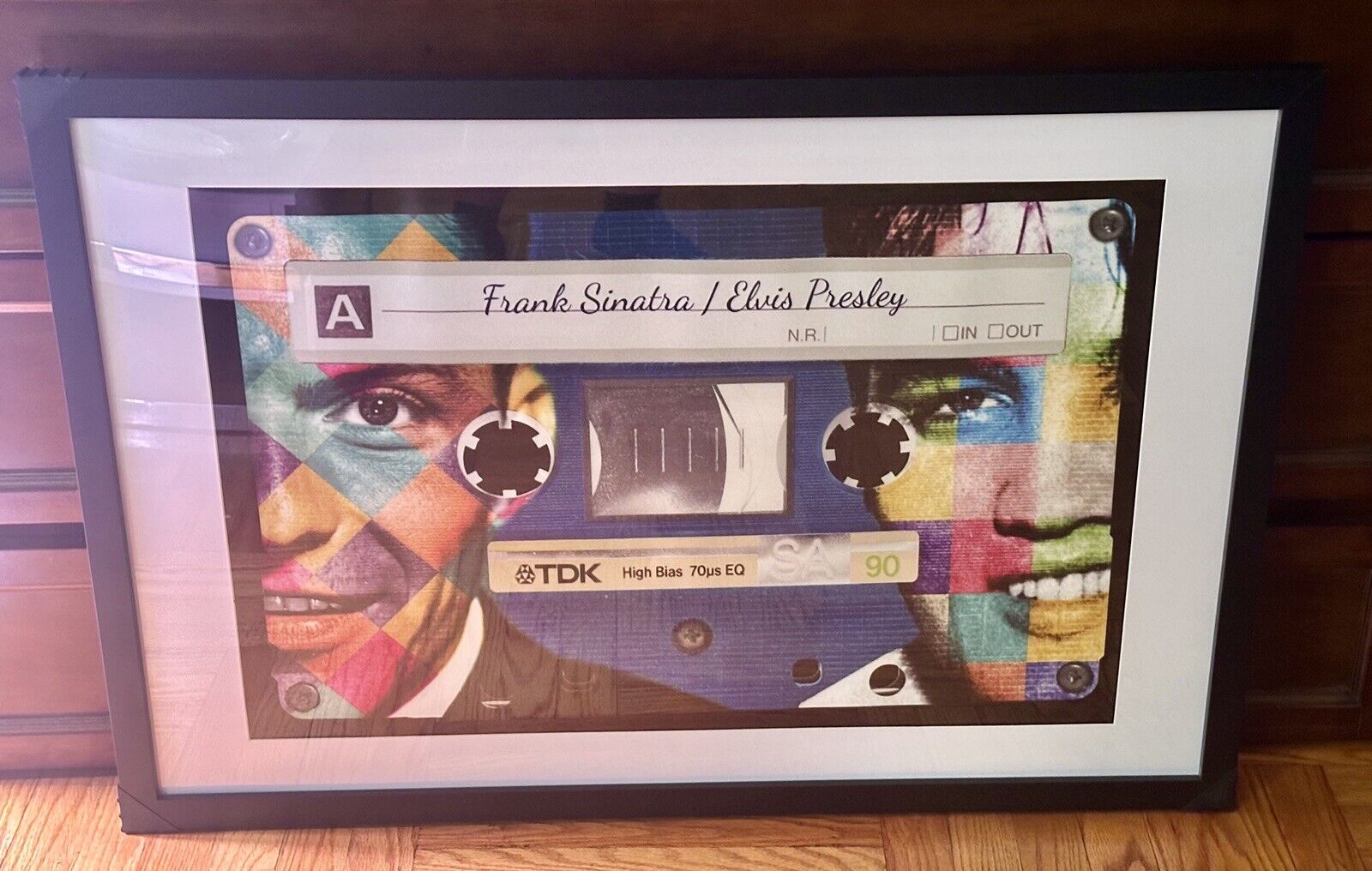 Frank Sinatra Elvis Presley Street Art Framed 26x34