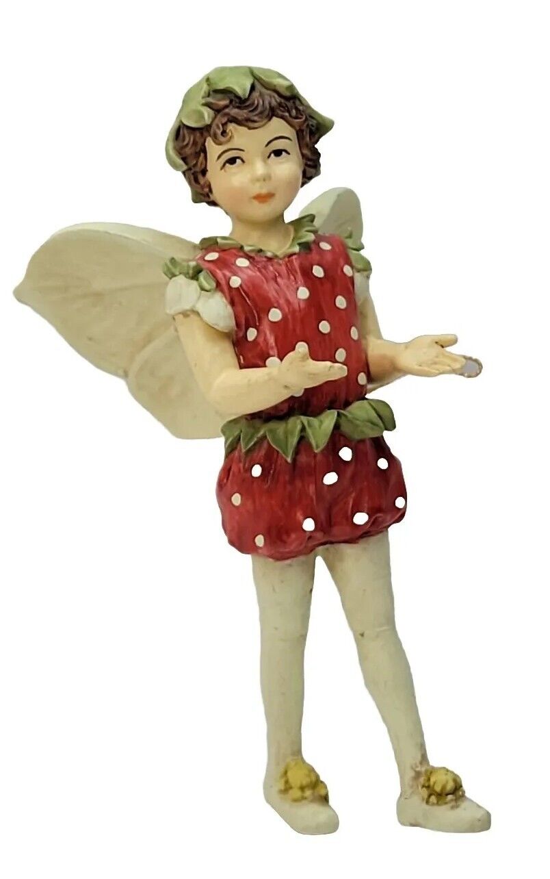Strawberry Fairy Cicely Mary Barker Retired Figurine Flower Fairies Ornament