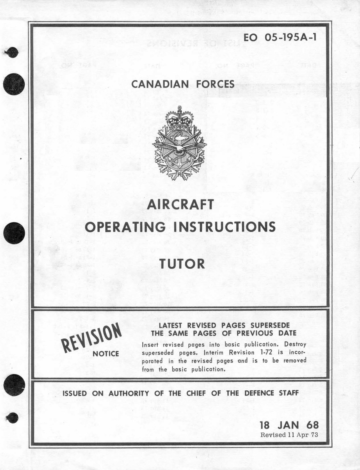147 Page CAF Canadair CL-41 CT-114 Tutor T-33 Shooting Star Flight Manual on CD