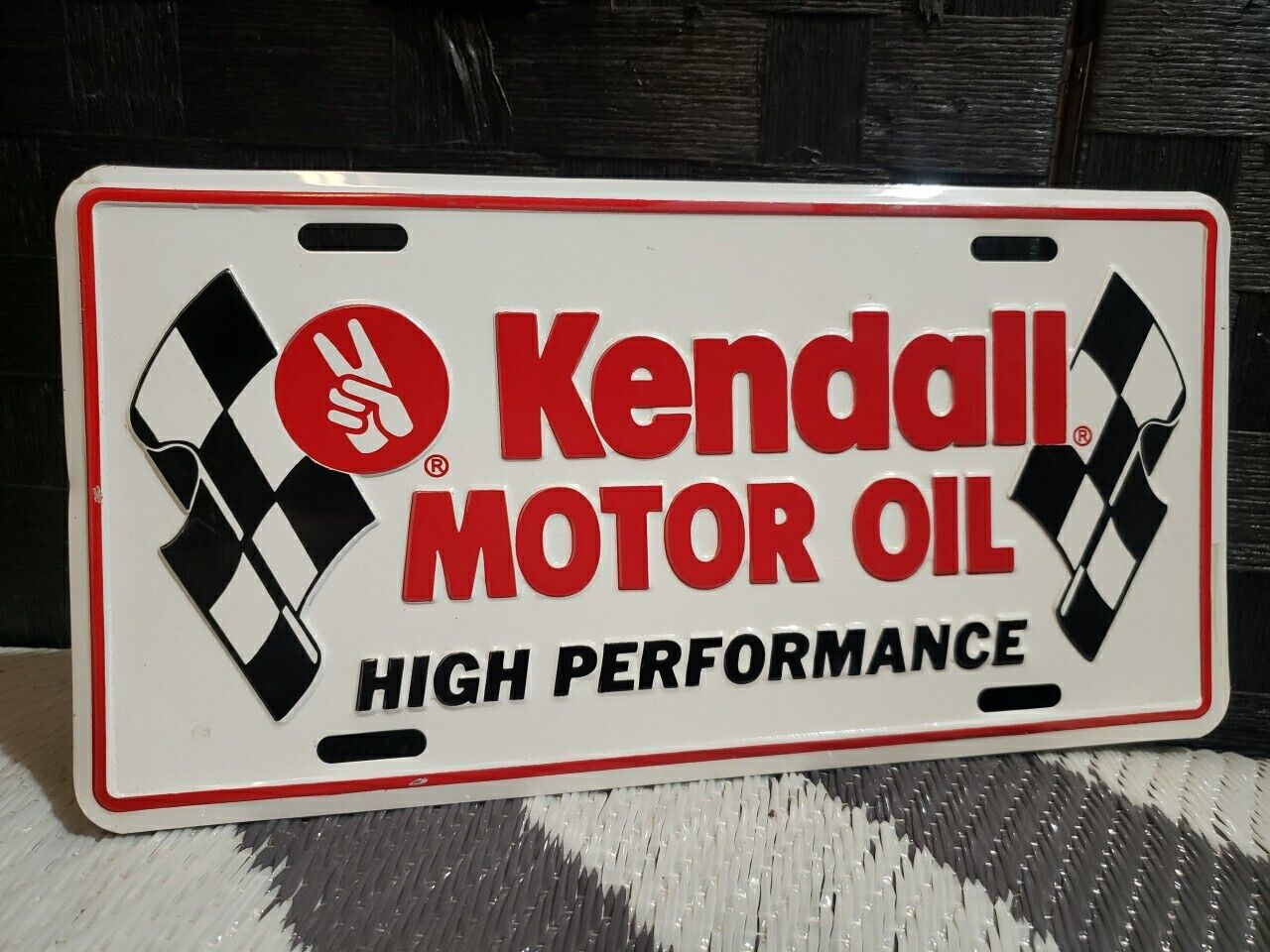 KENDALL MOTOR OIL Embossed Sign Vintage Vanity License Plate High Performance