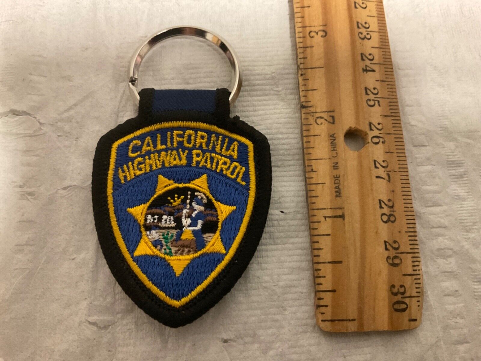 California Highway Patrol Patch key chain.