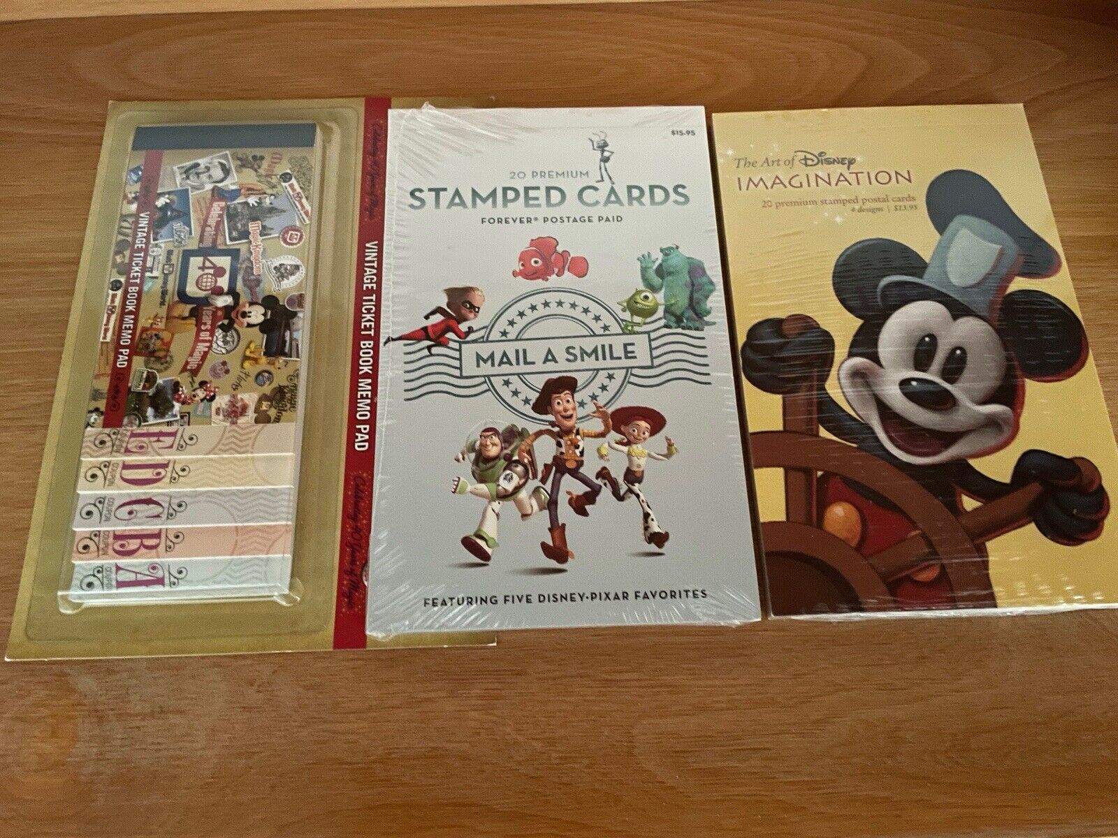 Disney Stamped Postcard And Notepad Set