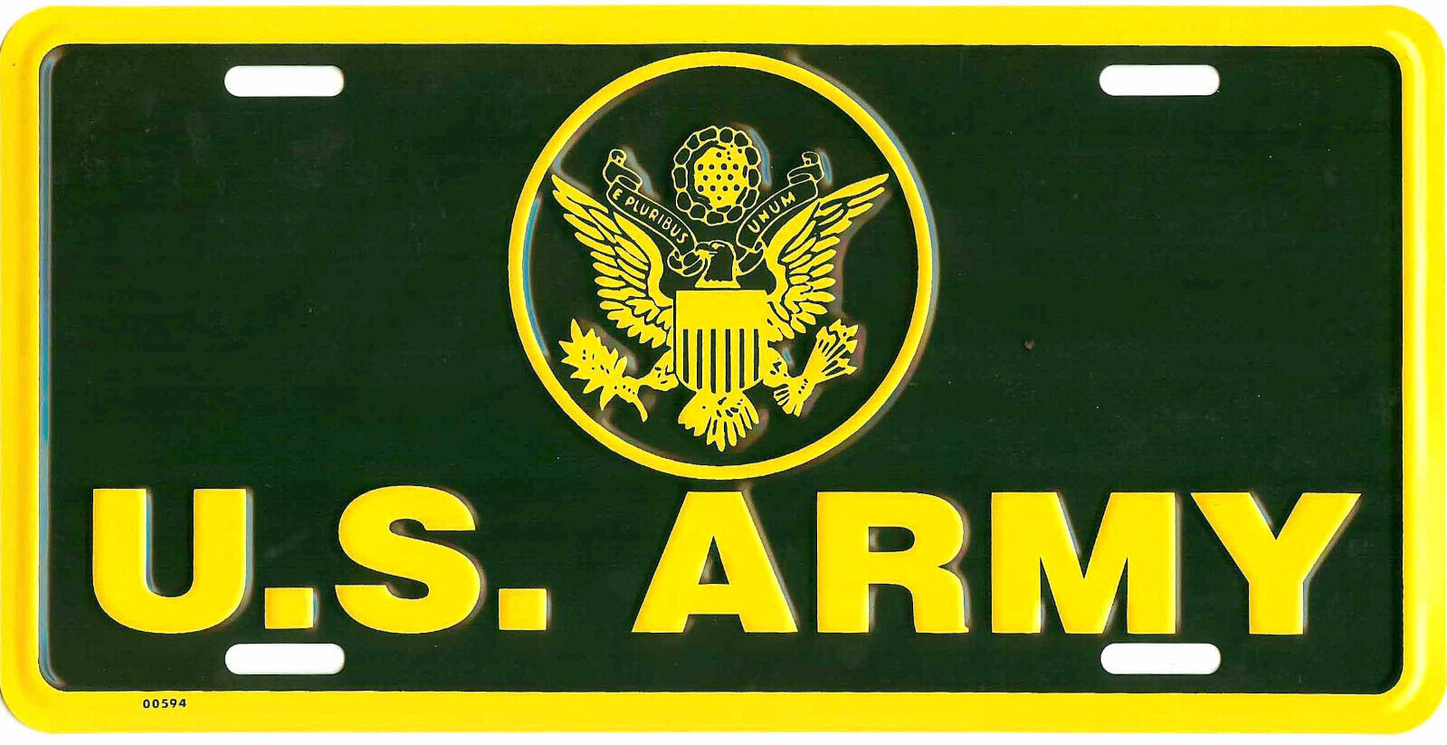 PATRIOTIC U.S. ARMY USA EMBOSSED METAL LICENSE PLATE AUTO CAR TAG #516
