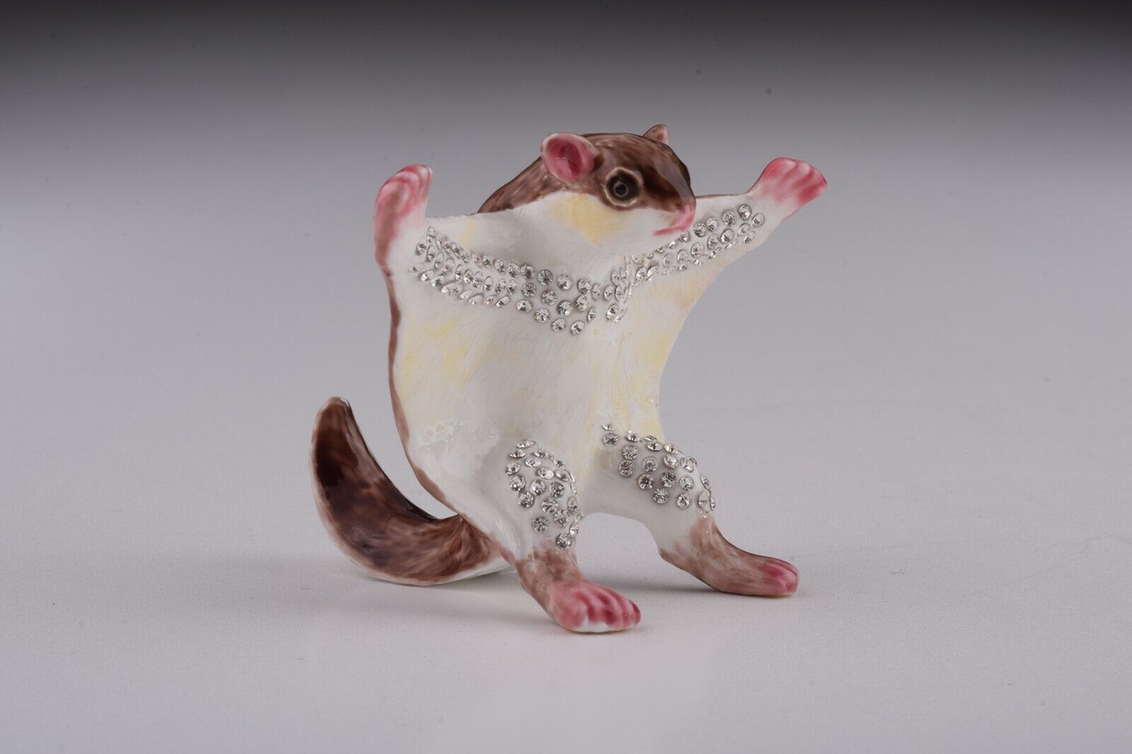 Faberge Squirrel trinket box hand made by Keren Kopal & Austrian crystals 