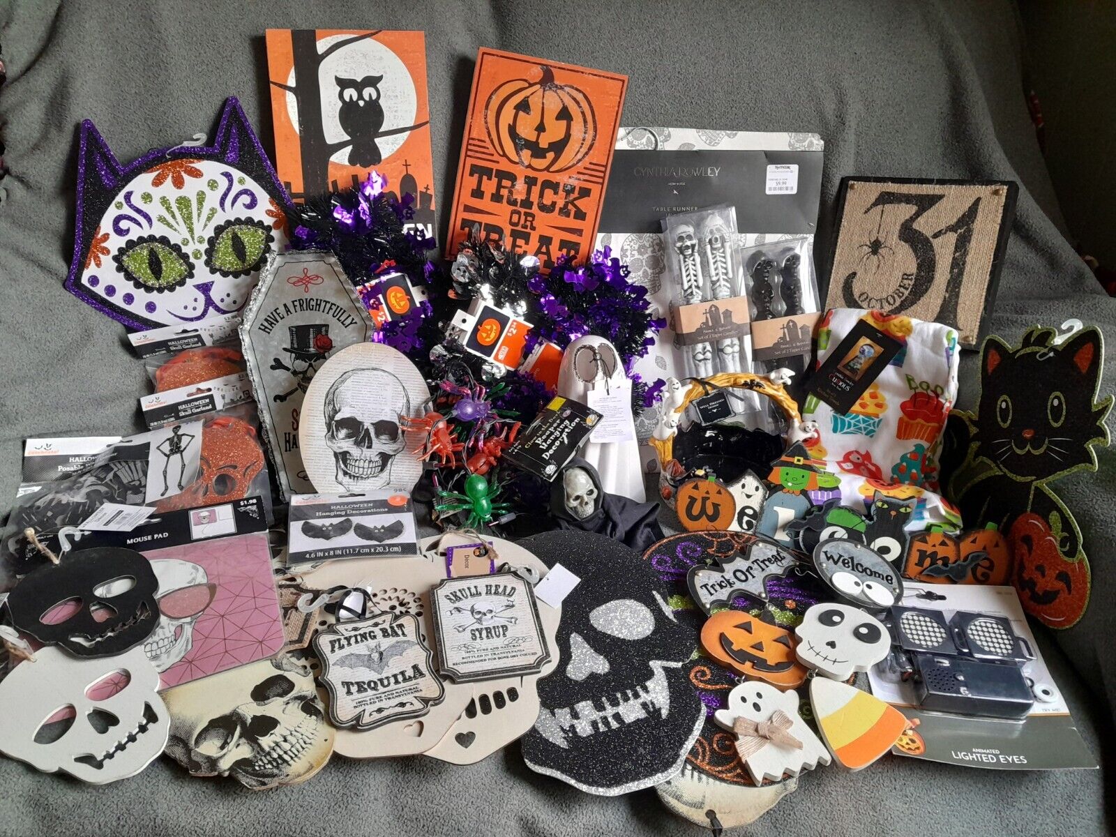 Massive 40 Piece NOS Halloween In A Box Decoration Lot