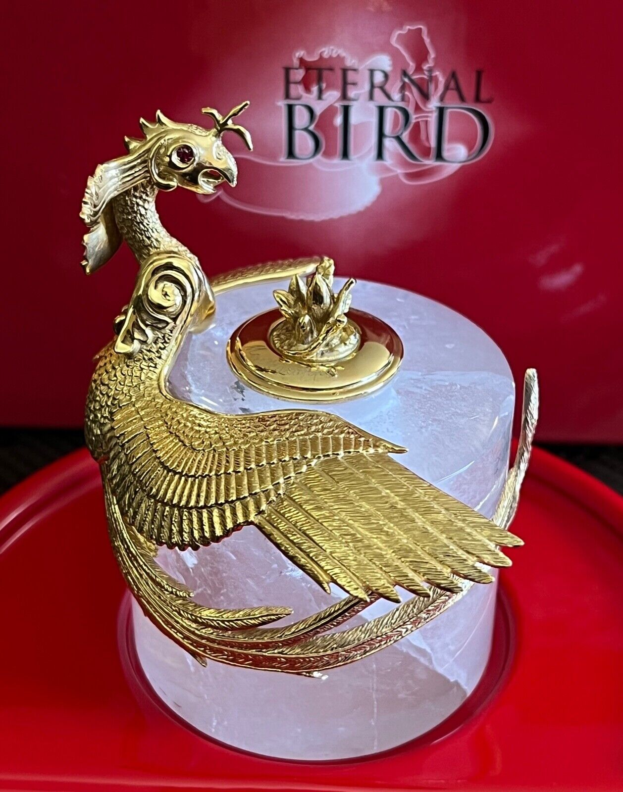 Montegrappa Eternal Bird Inkwell 18k Solid Gold 50 Ever Produced Stunning RARE 
