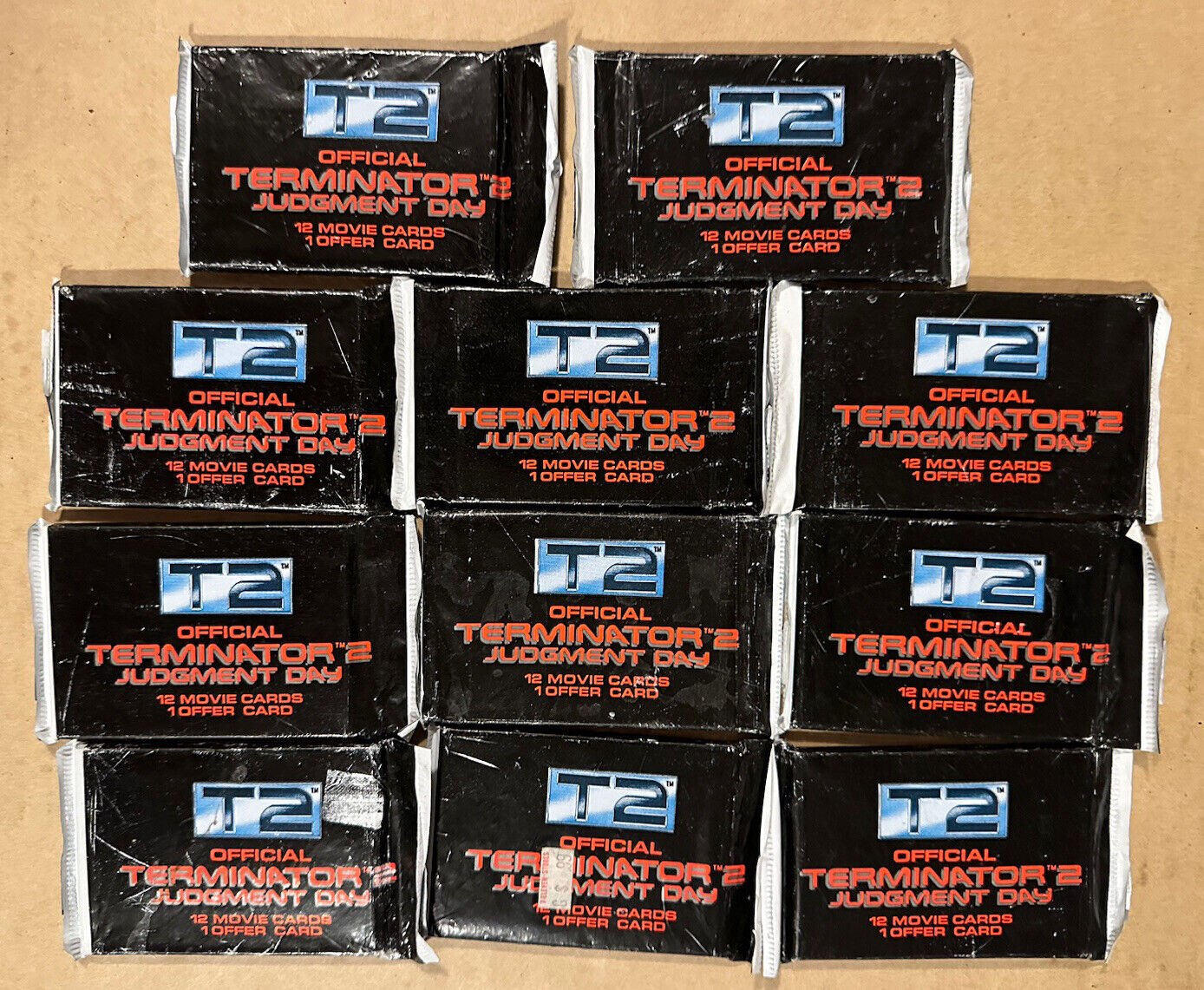 T2 Official Terminator 2 Judgement Day Movie Cards 11 Packs (all Factory Sealed)