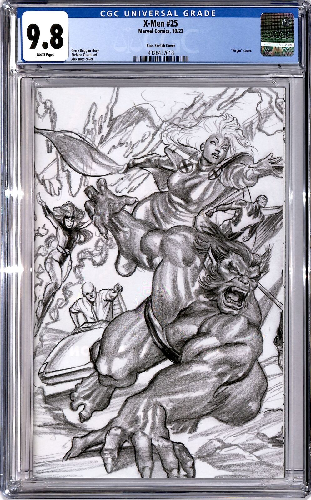 2023-24 Marvel Comics X-Men Ross Sketch Cover CGC 9.8 #25