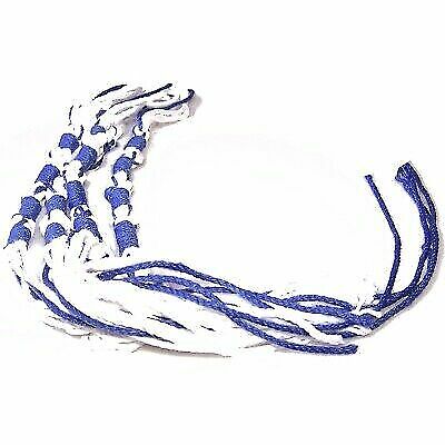 Tzitzits (Set of Four) White with Blue Thread - Tassels ( with Longer Blue