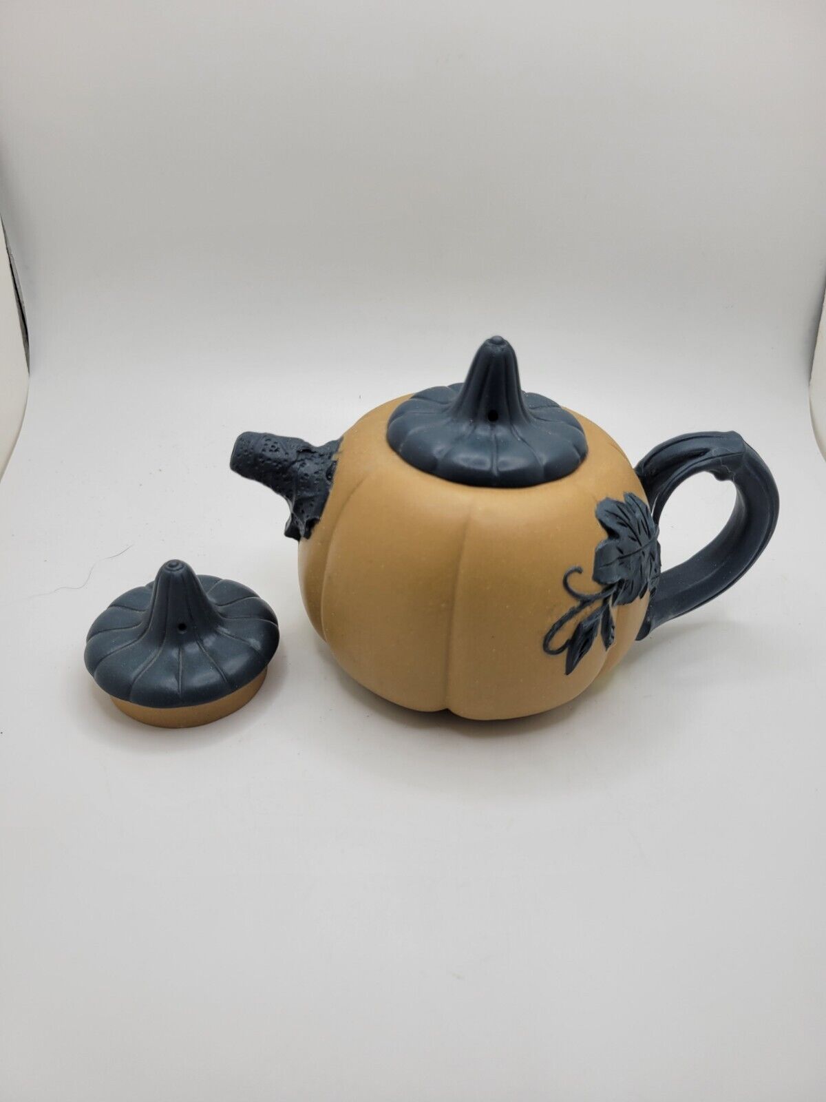 Handmade Tea Pot Pumpkin Design Yixing Zisha Duan Clay Pot Marked Chines Org Box