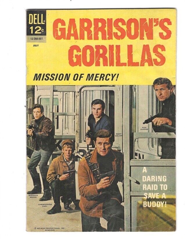 Garrison's Gorillas #3 Dell 1968 FN-  or better Photo Cover TV  Combine Ship