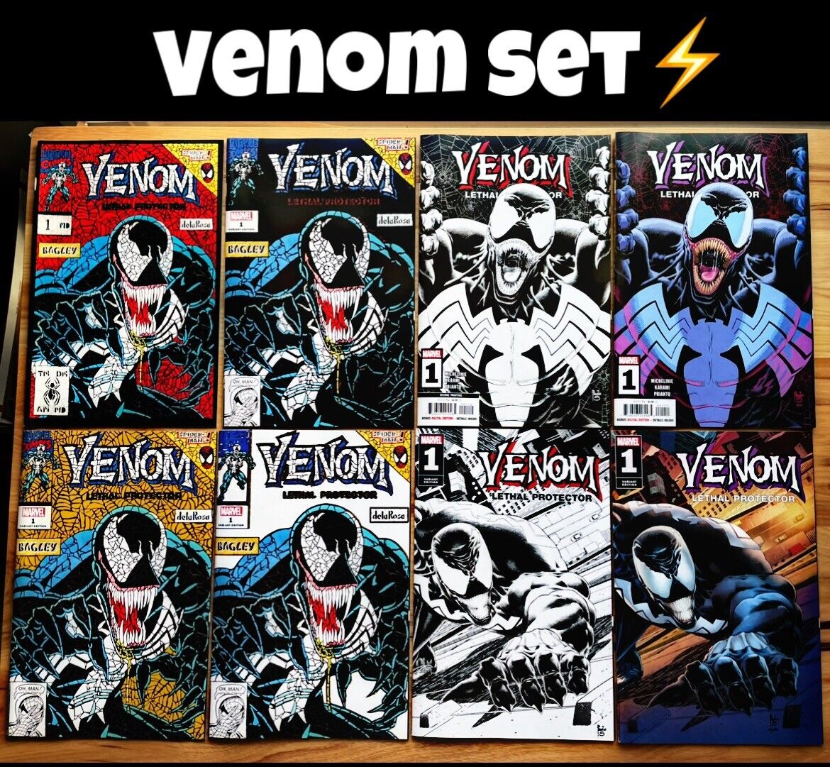 Venom Lethal Protector #1 Shattered Variant SET (8 books)