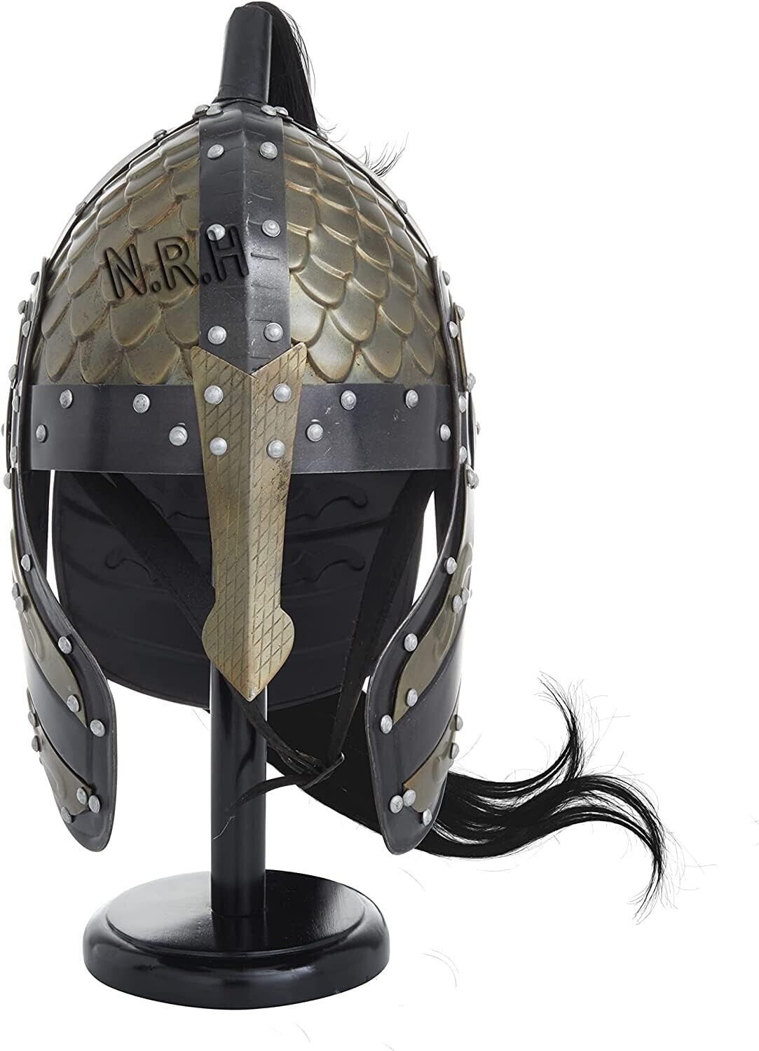 Medieval Fantasy Norman Viking Helmet,Full Face Helmet Solid Battleground Helmet