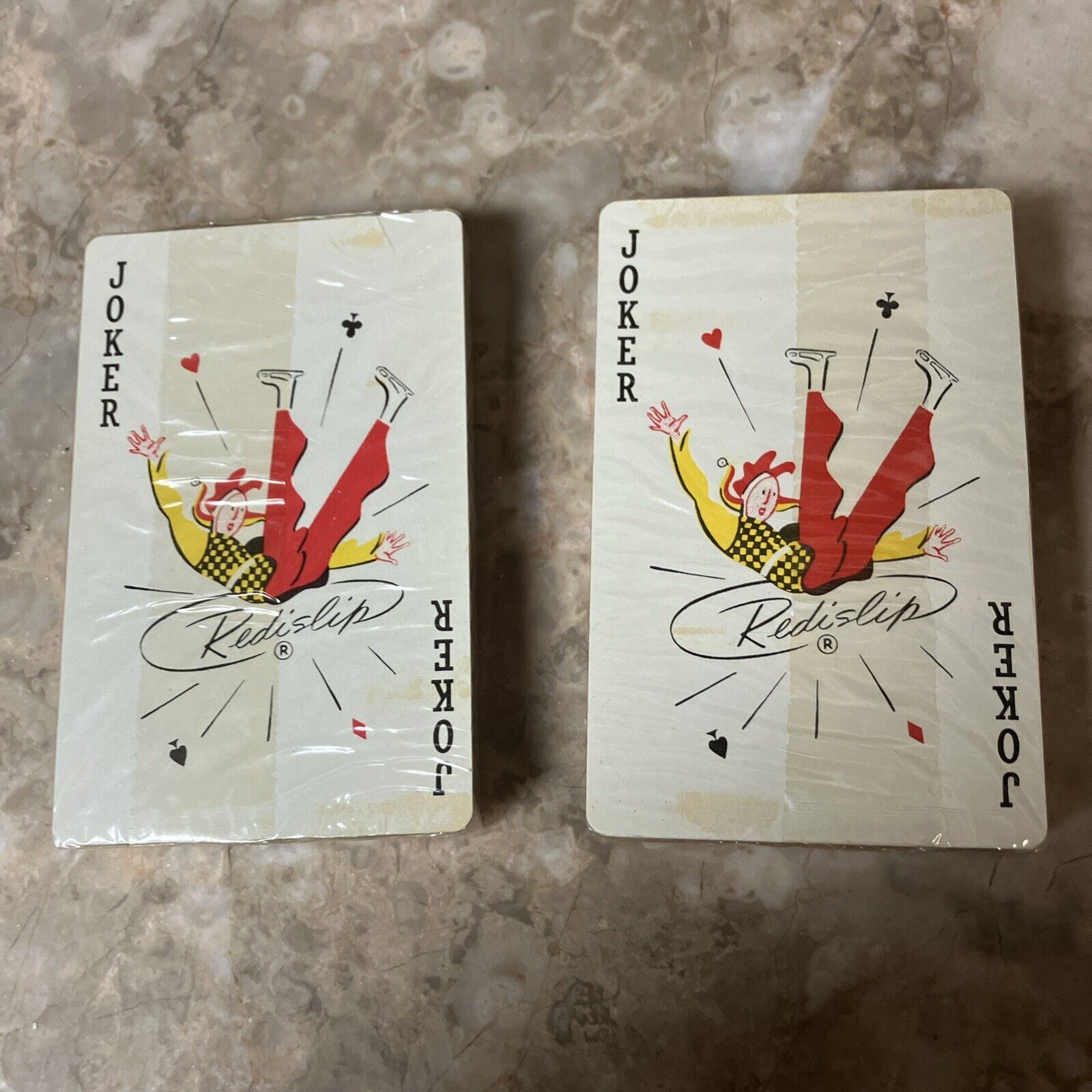 Vintage Redi-Slip Playing Cards Advertising 3M 2 Full Sets NEW