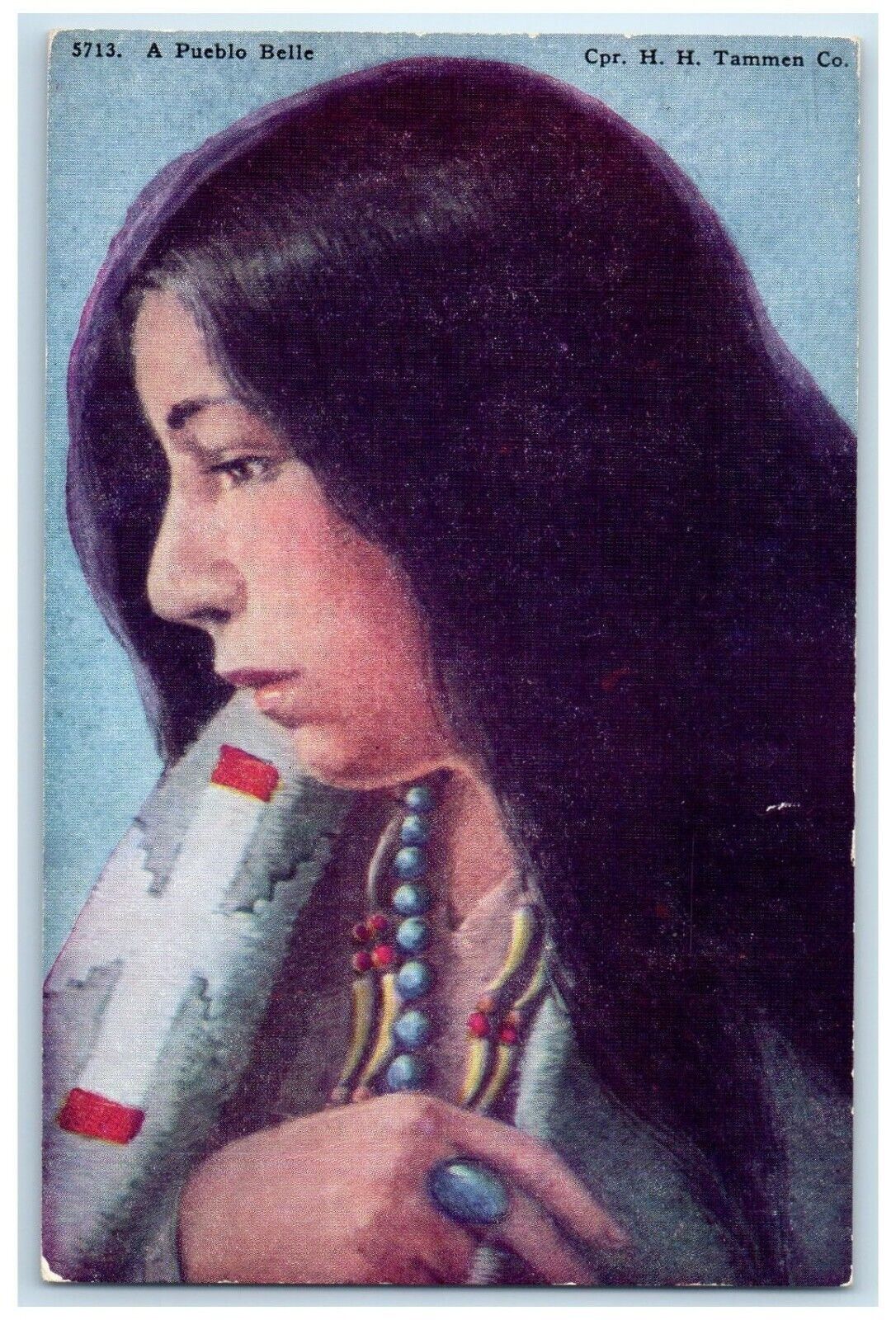 c1920\'s A Pueblo Belle Indian Women Monogamists Unposted Vintage Postcard