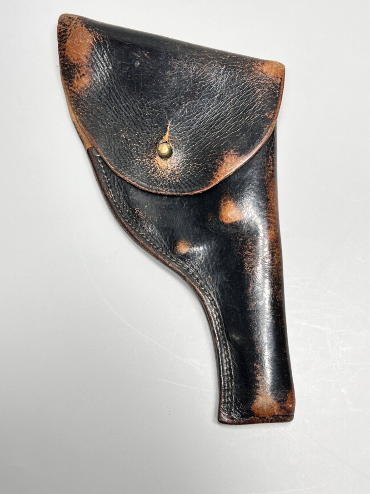 WWI 1915 Mosin Nagant Officer Pistol Revolver Black Leather Holster Fresh