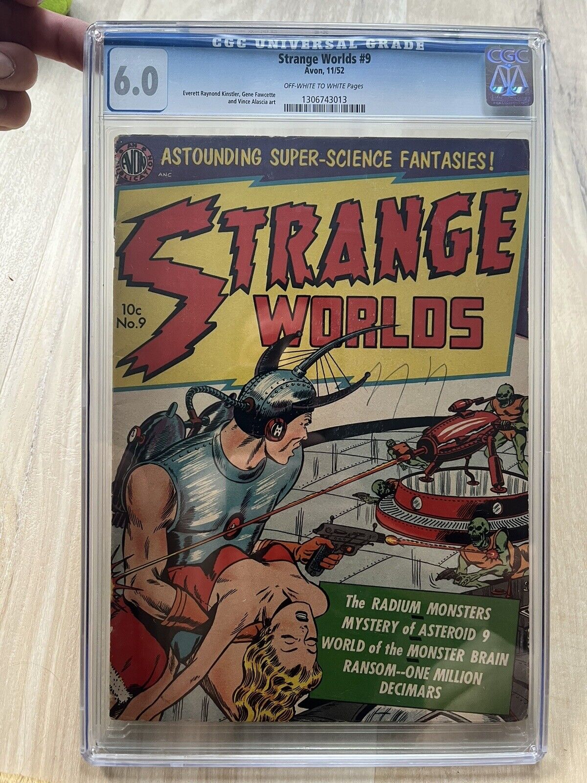 Strange Worlds 9 Avon 1952 CGC 6.0 Ow/w pages