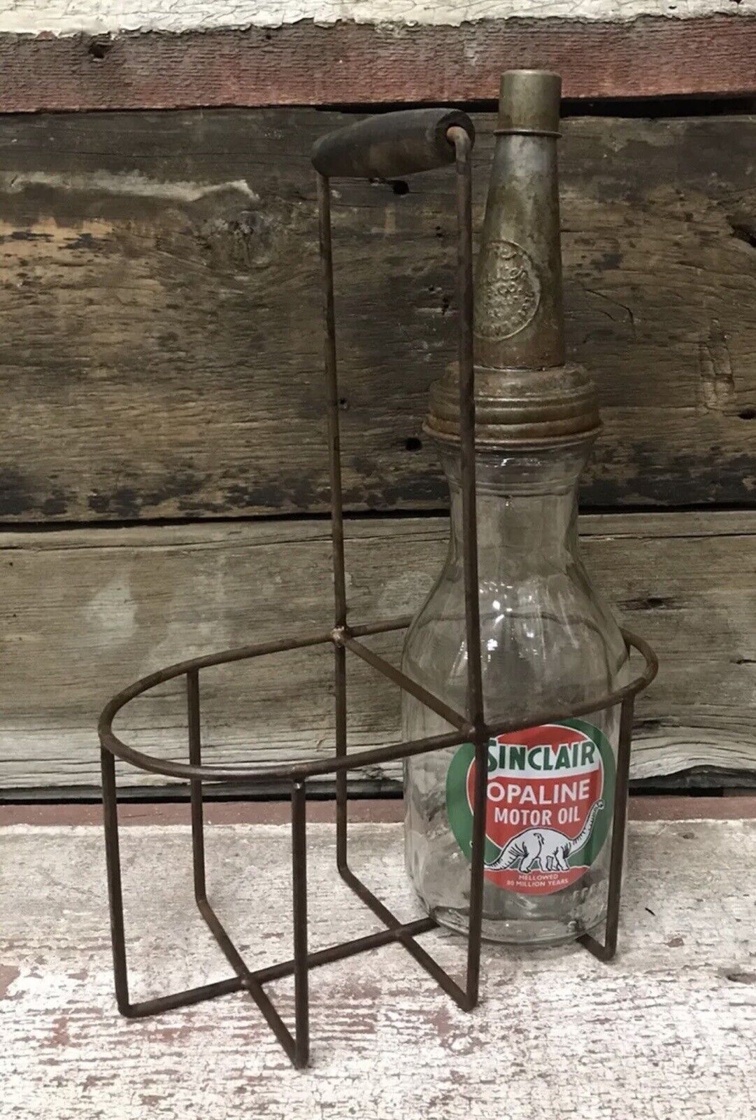 Metal Wire (2) Oil Bottle Carrier Rack, *Bottles Not Included*