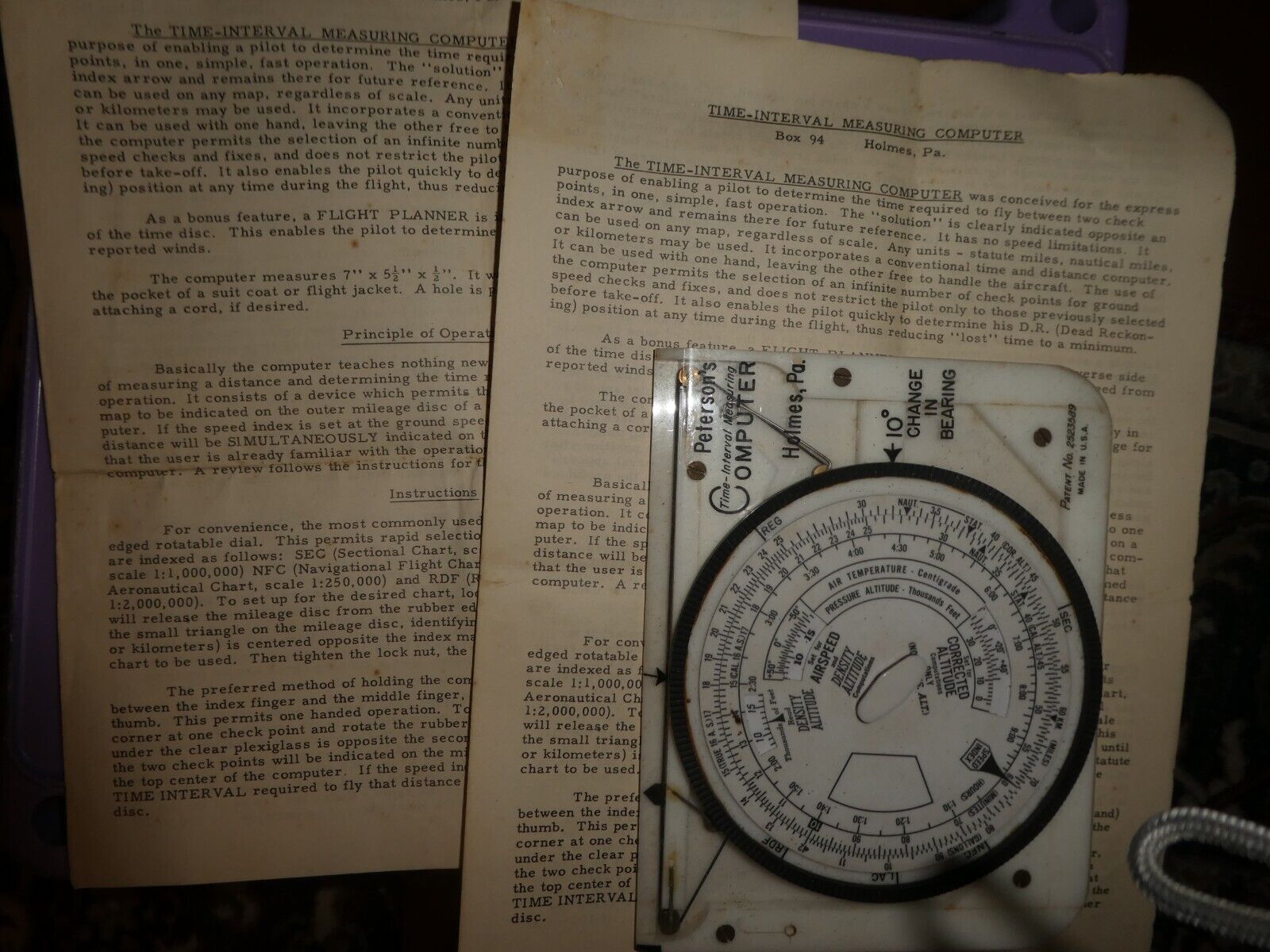 Vtg Peterson's time interval measuring computer with documentation