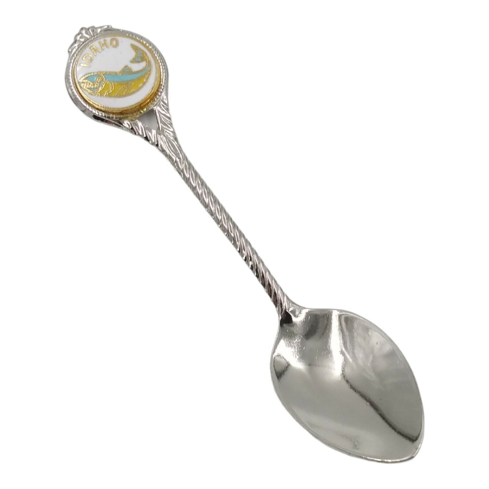 Vintage Idaho Souvenir Spoon US Collectible Sterling Silver Fish