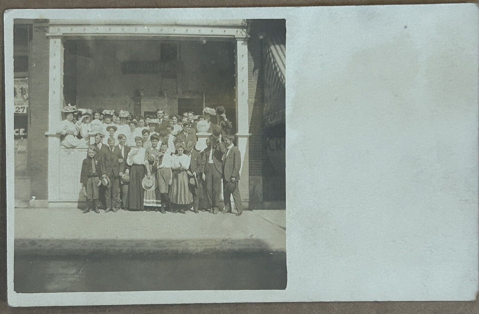 Large Group Photograph. Vintage Real Photo Postcard. RPPC.