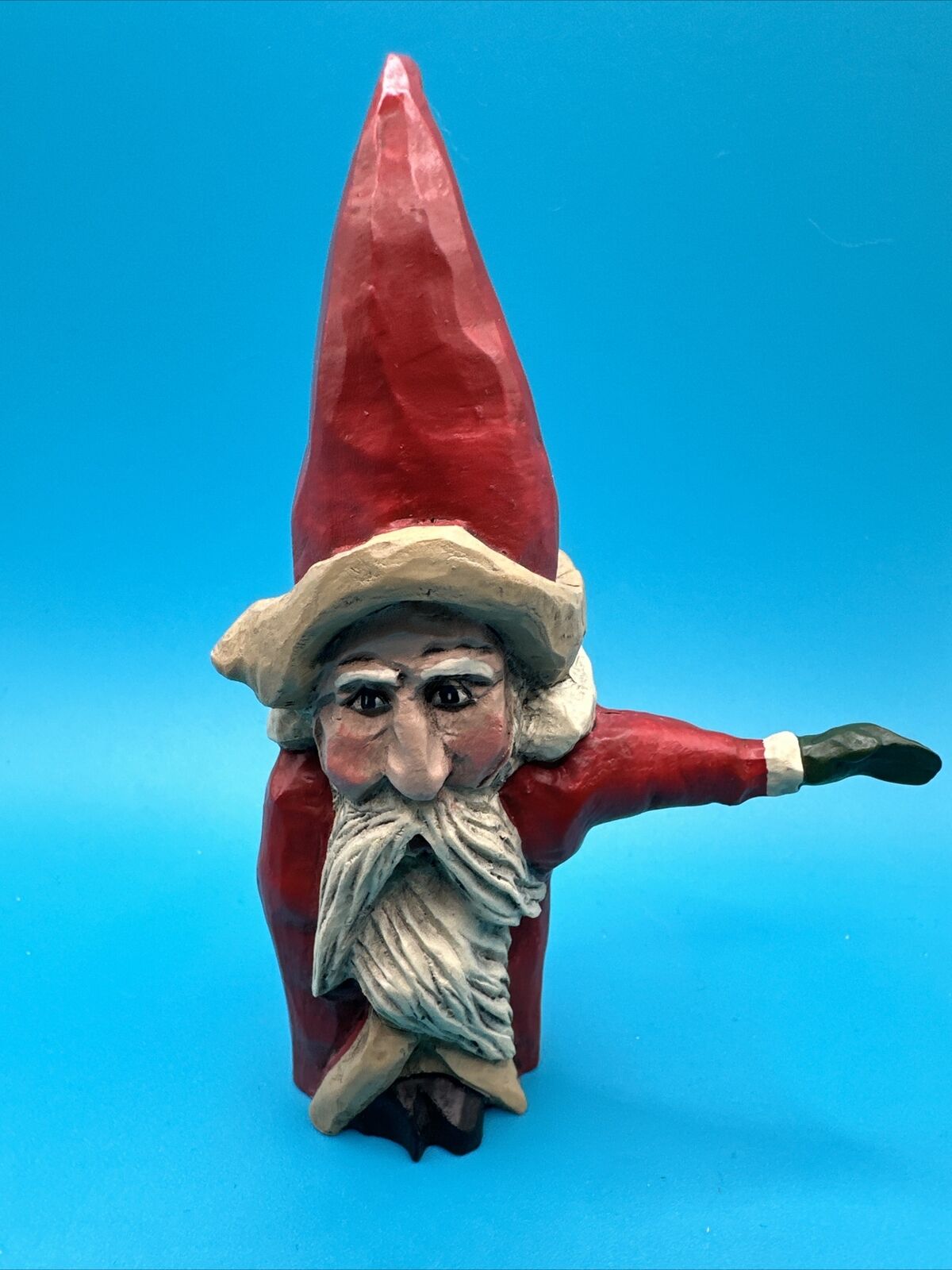 Limb Folk Figurine Father Santa Claus Christmas Folk Art Primitive 5.5” Tall
