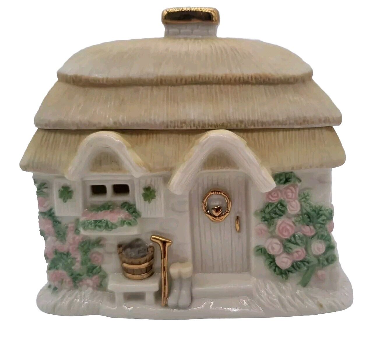 Lenox “The Irish Blessing” Cottage Trinket Music Box  Made Of Porcelain. 