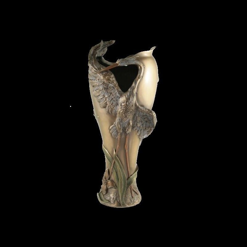 Art Nouveau Vase with Heron VERONESE AN10170V4