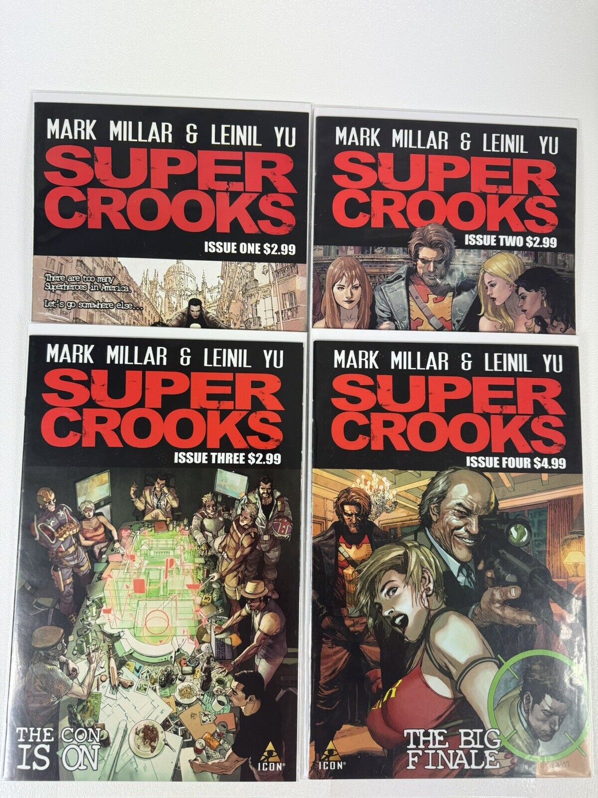 Super Crooks - Issues 1 2 3 4 Complete Set - Icon Comics - We Combine