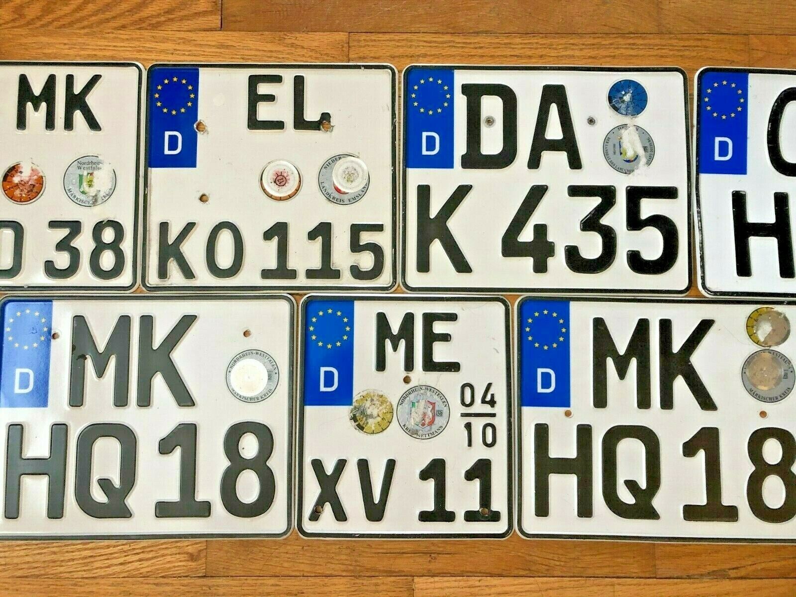 Single German Motorcycle License Plate - Craft Condition