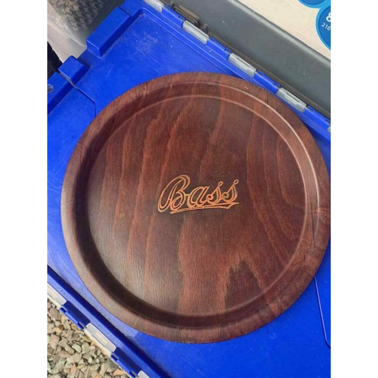Vintage BASS ALE Gerling Sol-Chligs Foreign 10 Sanenwood Wood Bar Tray Rare HTF