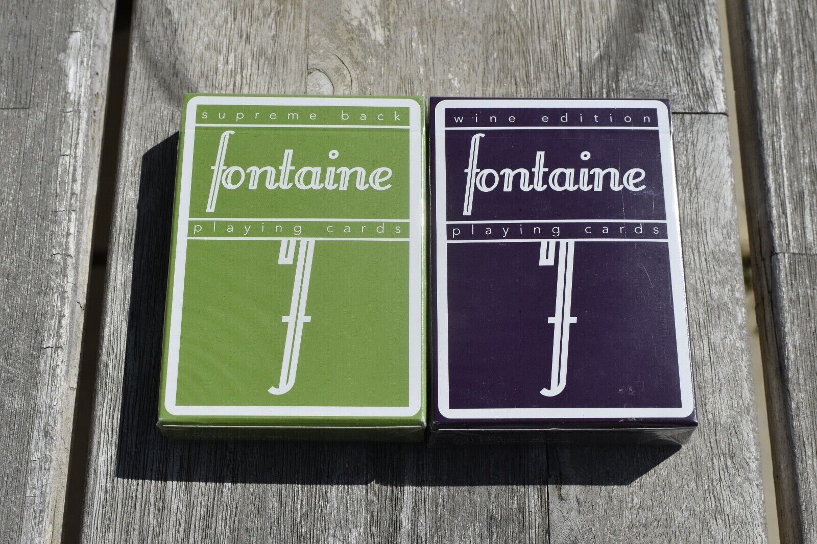 Set of 2 - Fontaine Cardistry Playing Cards - Supreme Back Green & Wine Edition 