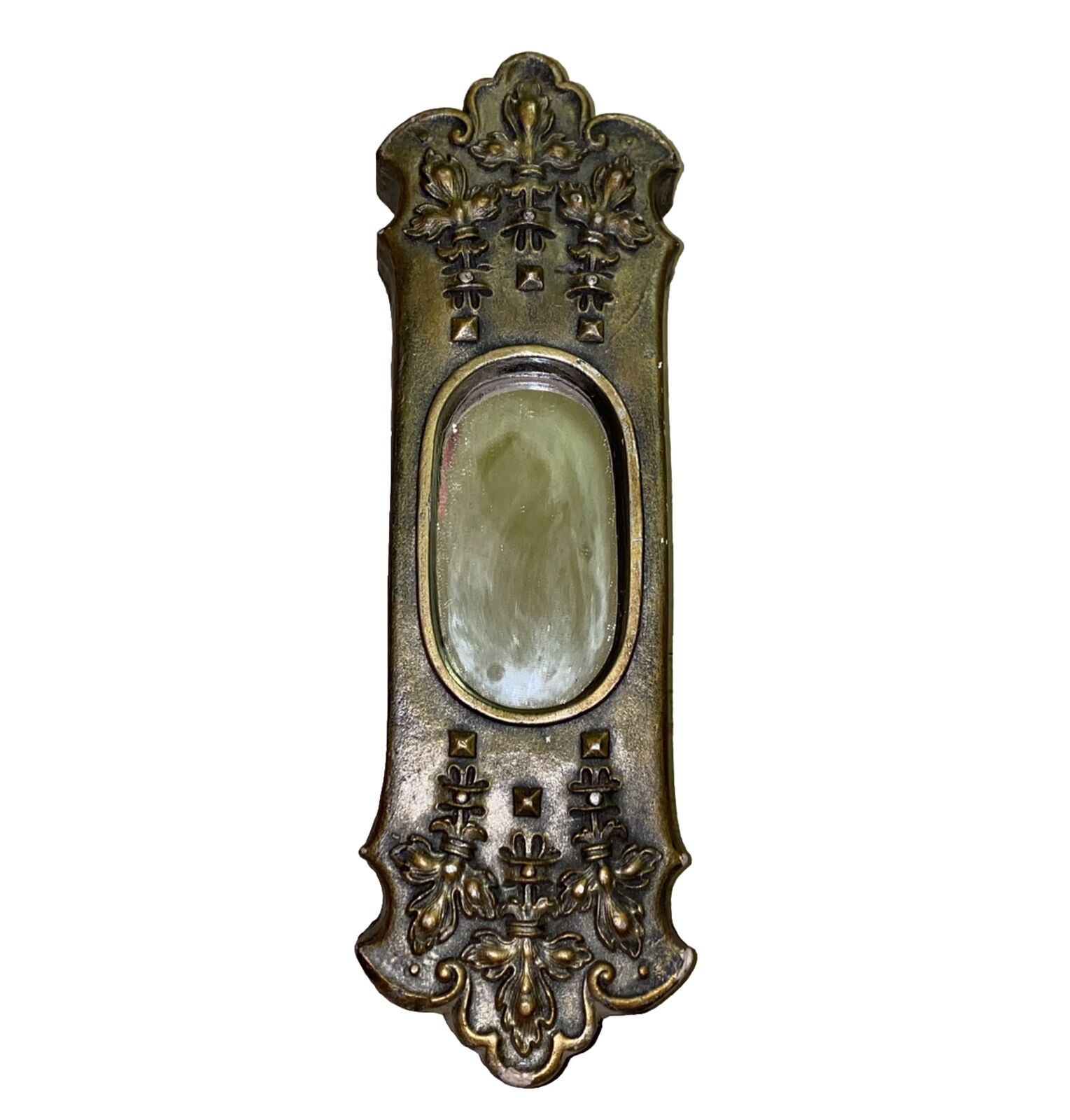 Vintage Gargoyles NYC Mini Mirror Filigree Fleur Delis Art Nouveau Decor Accent