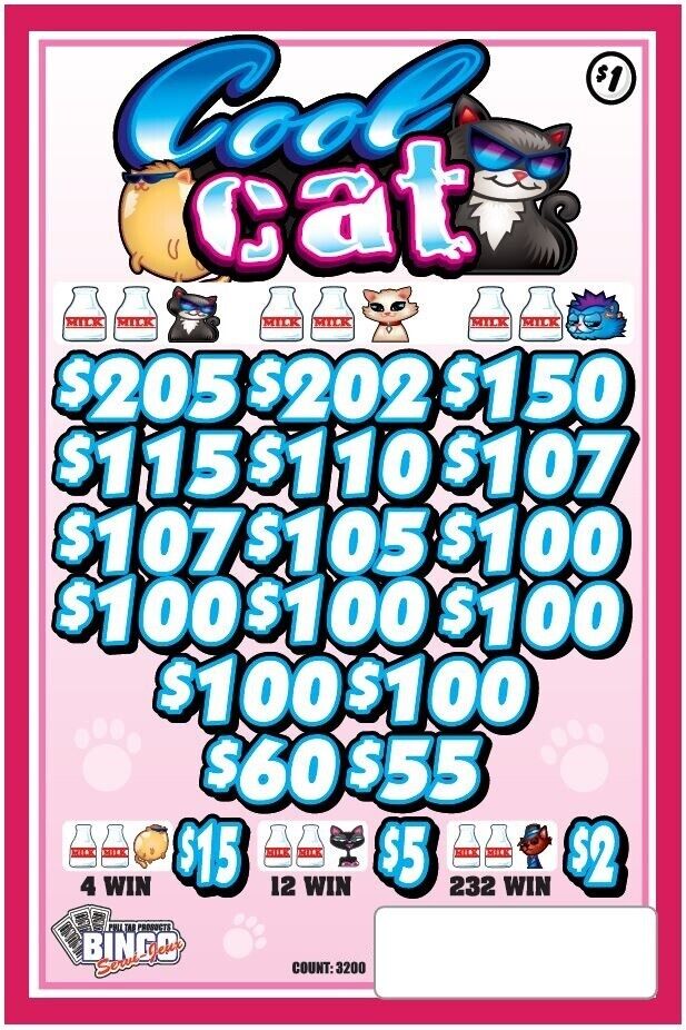 NEW pull tickets COOL CAT - Instant Tabs