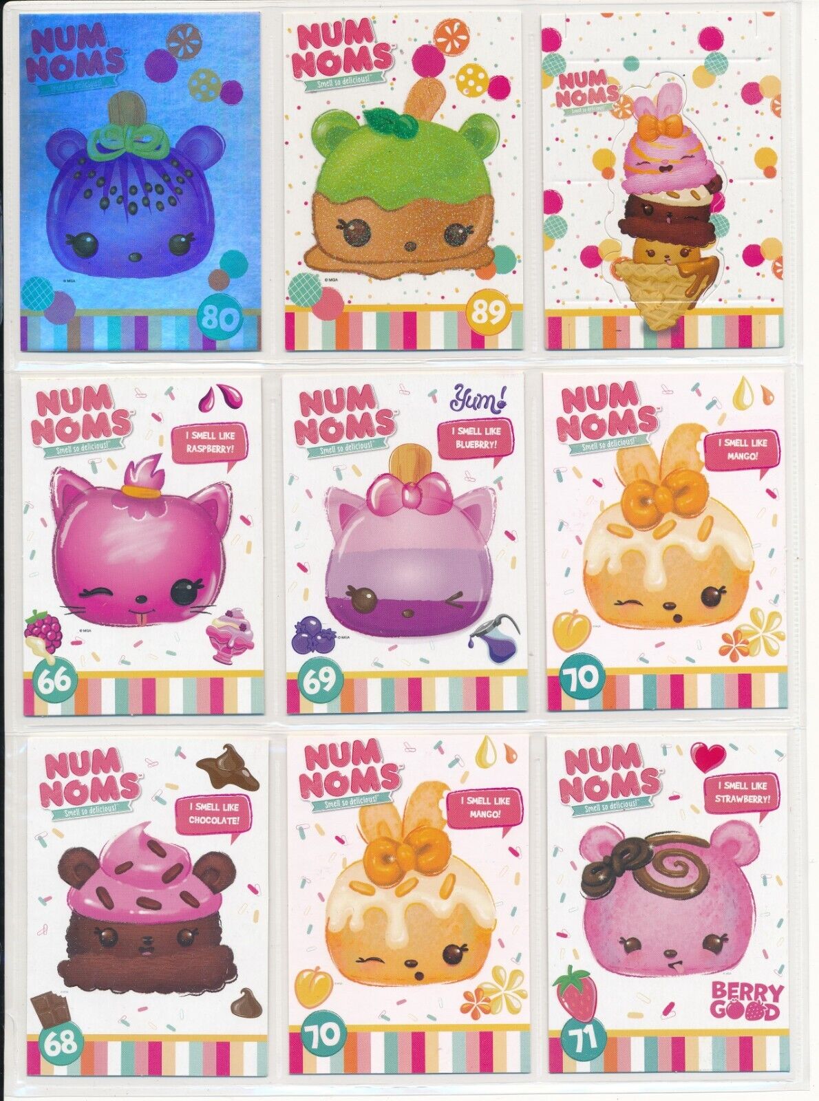 Num Noms Smell So Delicious Collector card Mixed Chase insert Lot of (9 Cards #6