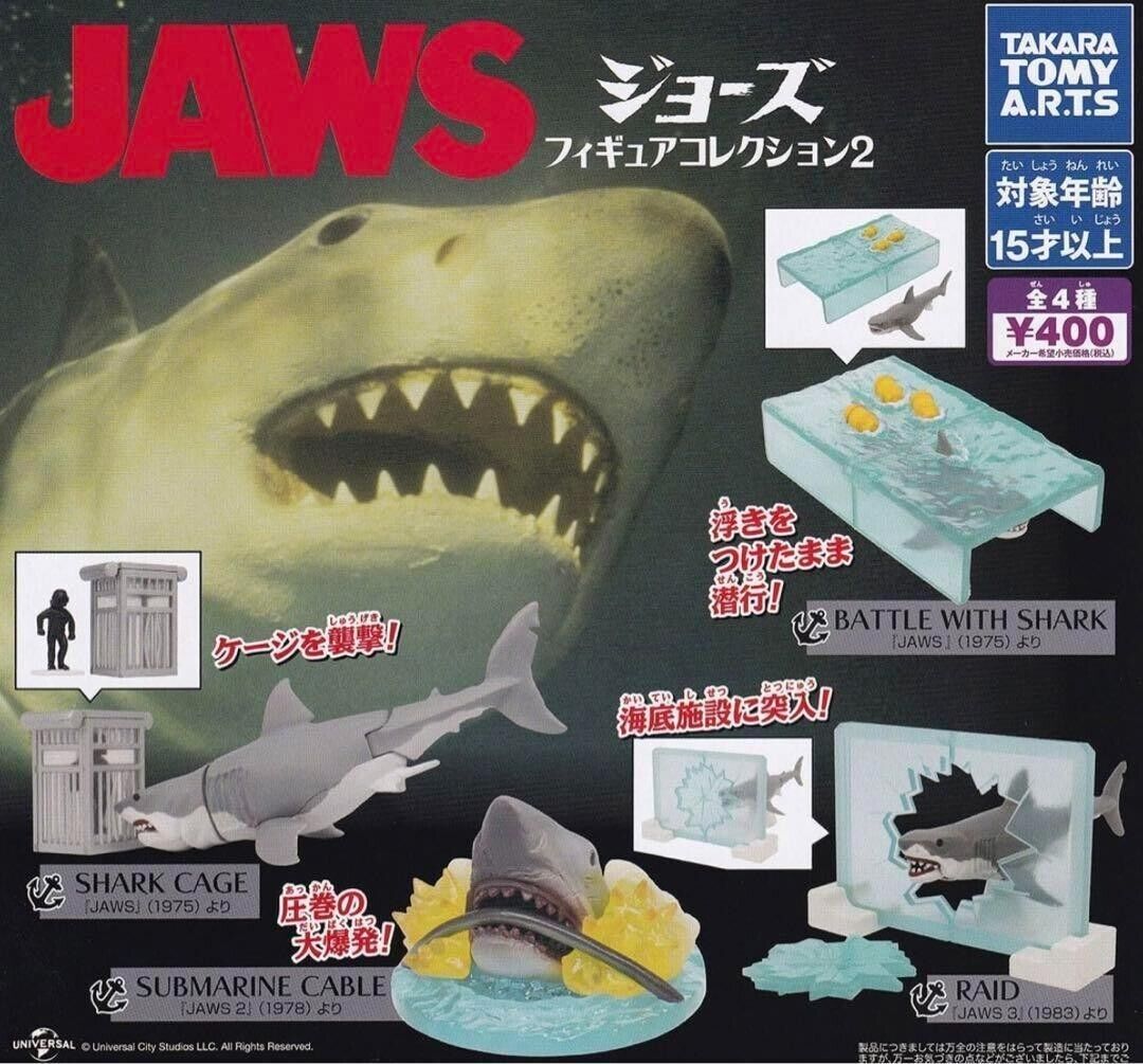 TAKARA TOMY ARTS JAWS Figure Collection 2 Capsule Toy 4 Types Set 2023