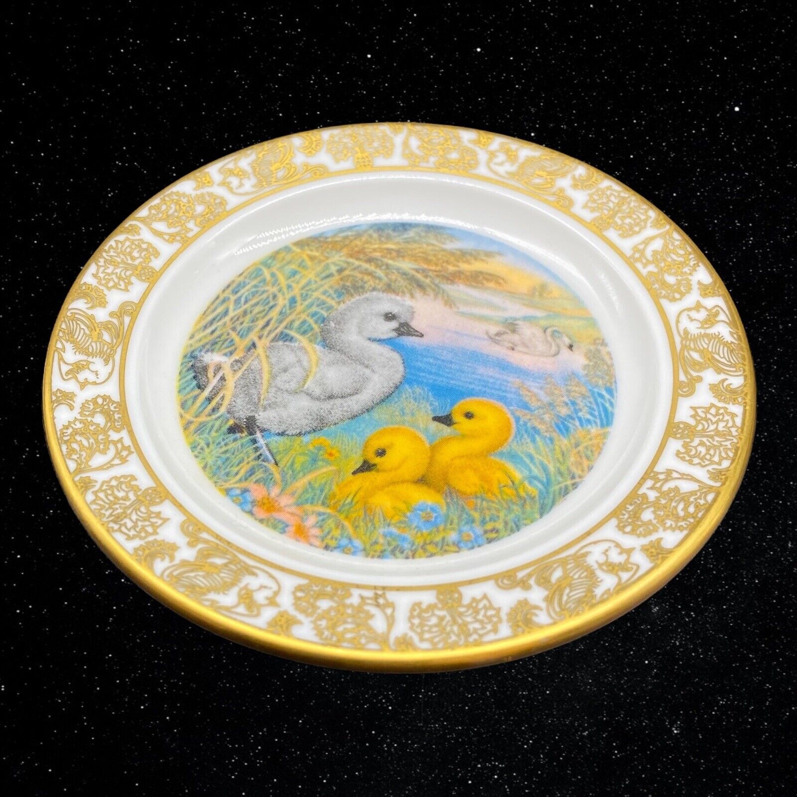 Vintage 1980 The Best Loved Fairy Tales Mini Plate UGLY DUCKLING Franklin Mint