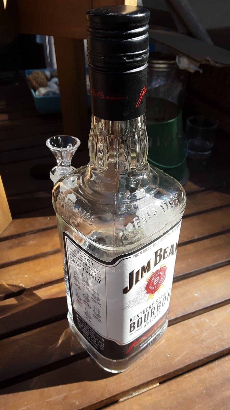  Sale $22  Jim Beam Whisky Liquor Bubbler Bottle Bong with \