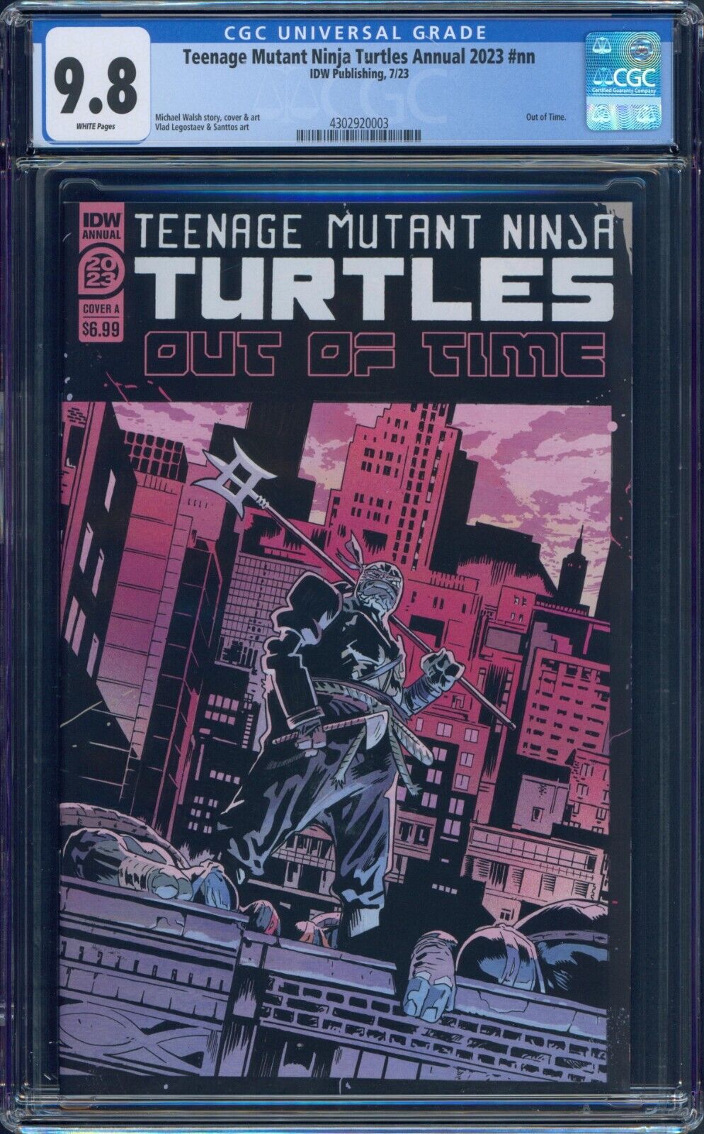 Teenage Mutant Ninja Turtles Annual 1 CGC 9.8 Out of Time Homage to OG IDW 2023