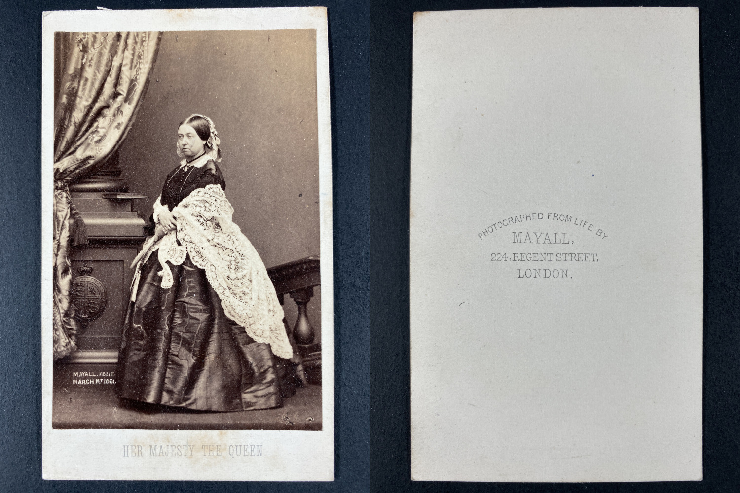 Mayall, London, Queen of the United Kingdom Victoria Vintage CDV Albumen Print Print
