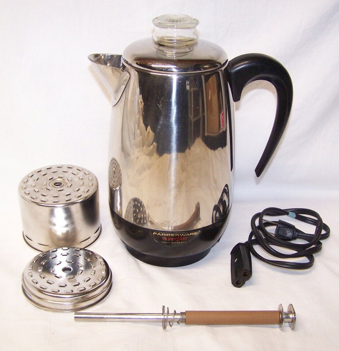 VTG FARBERWARE Superfast Automatic 8 Cup Coffee Percolator #138 CLEAN