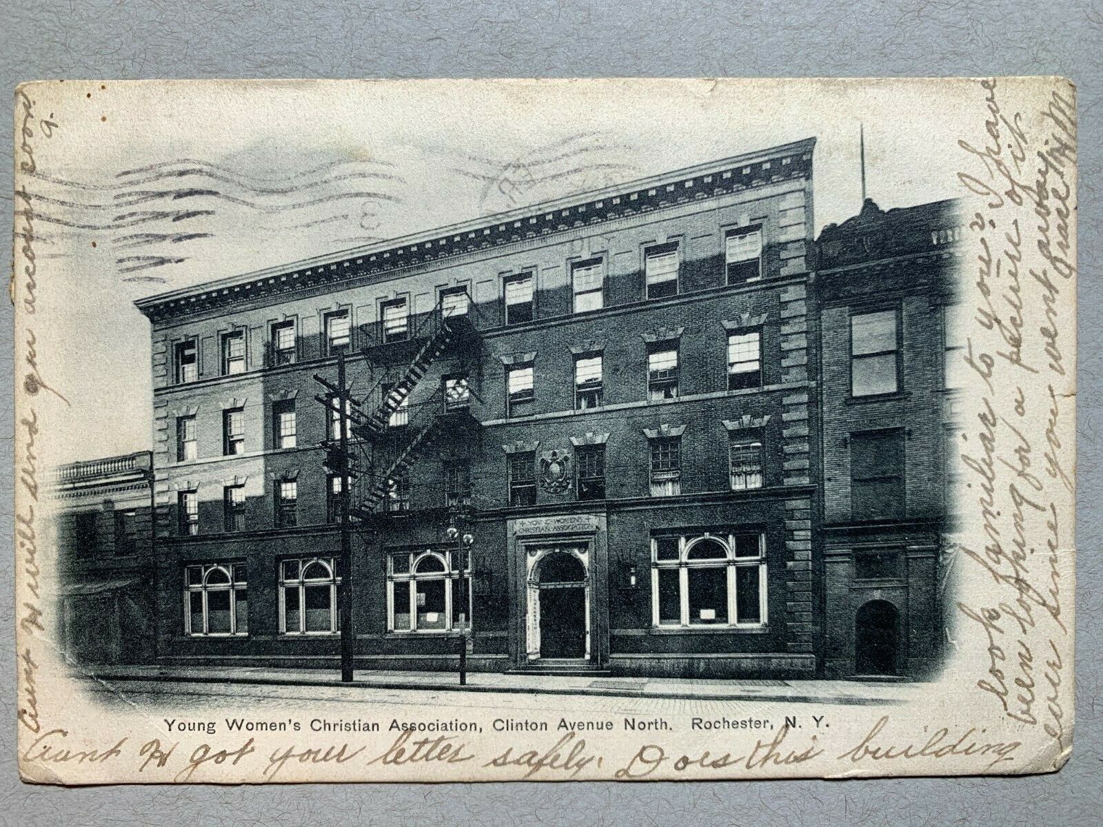 Postcard Rochester NY - c1900s YWCA on Clinton Avenue