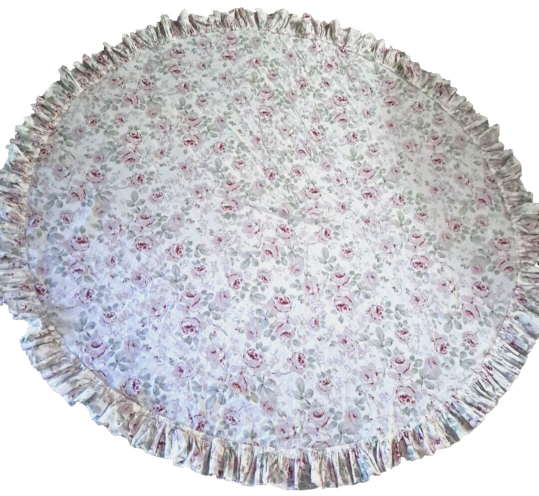 Simply Shabby Chic Round Tablecloth ashwell Rosalie Pink Ruffled Cottage 65